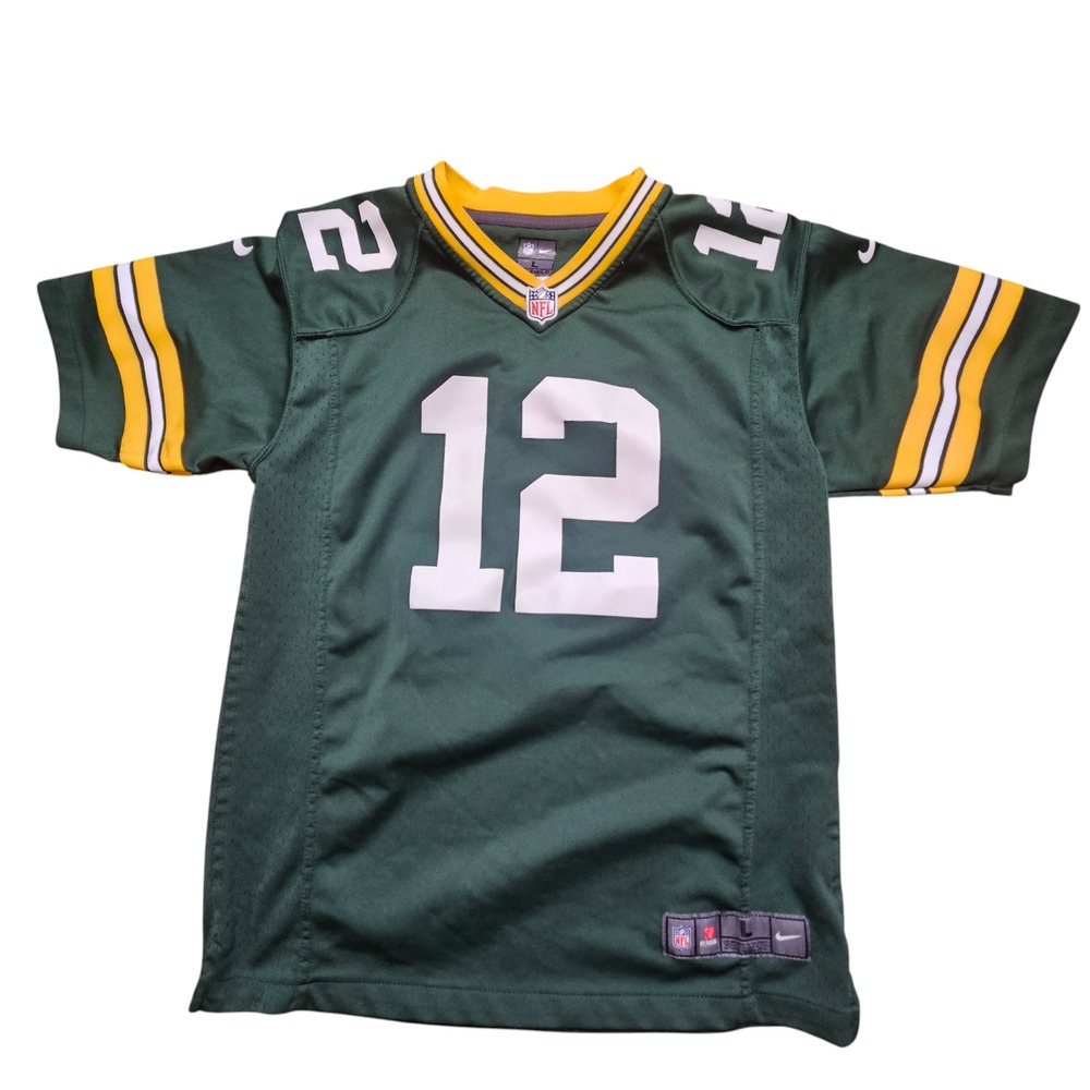 Nike Green Jersey with V-neck and Short Sleeves - Picture 6 of 10